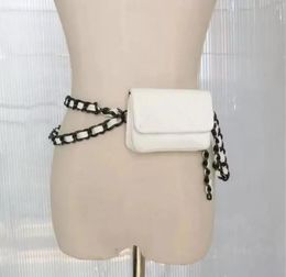 Bolsos Bolsos de diseñador Mujer Cadena Bolsos de cintura Moda Dama clásico bolso de un solo hombro Marca de lujo Cuero de PU Mini paquete de cintura billetera Cruz