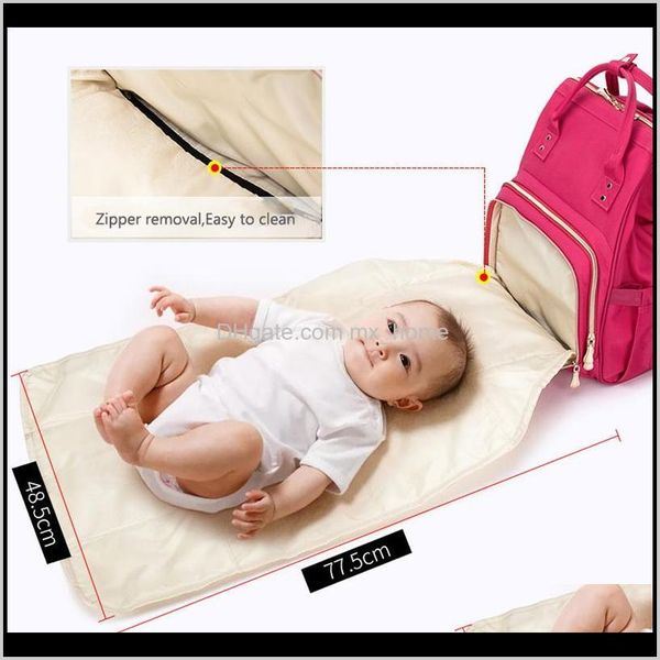 Sacs Diapering Toilette Formation Bébé Enfants Drop Livraison 2021 Couche-culotte étanche USB pour maman maternité Nappy Sac à dos Poussette Baby Infant Org