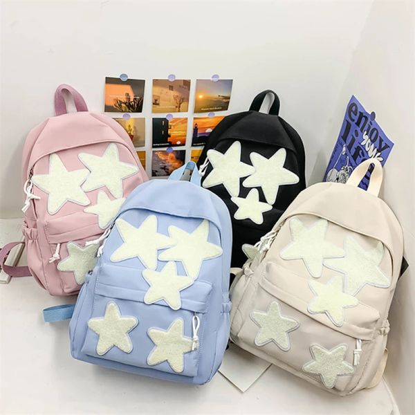 Sacs dihope japonais mignon fille petite foule selfmade pentagram sac à dos insolyme collège schoolbag schoolbag lycée sac à dos