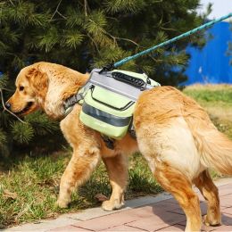 Tassen hond Zelfdragende rugzak reflecterend vestzadig tas rugzak voor reizende reiscamping wandelhonden zadeltas