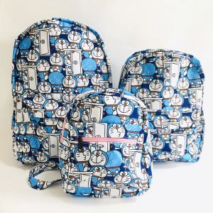 Sacs Doraemon Cartoon Canvas Schoolbag Cute Anime Anime New Girl Sac à dos grande capacité Étudiant Childre