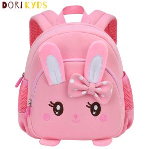 Sacs Dorikyds 3d Rabbit Kindergarten Sacs Sacs de haute qualité Bagg de dessin animé pour tout-petit pour garçons Mochila Infantil