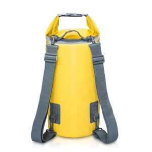 Sacs Double ceinture PVC sac étanche 5L 10L 20L sac de natation en plein air plongée Compression stockage sac sec unisexe kayak sac à dos