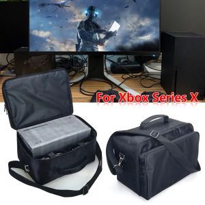 Tassen dubbele laag draagtas voor Xbox Series X/S Game Disc Game Console Wireless Controller Portable Travel Storage Bag Black