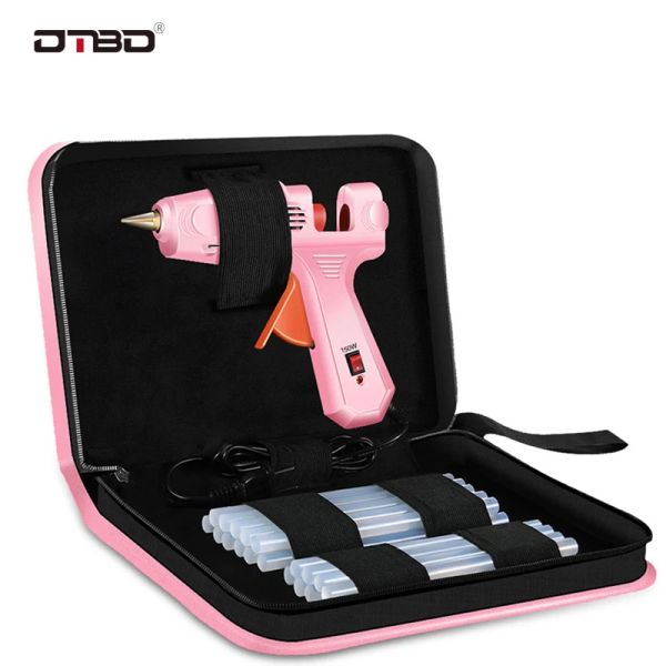 Sacs DTBD 150W TEMPÉRATION PROFESSIONNELLE RÉGLABILITÉ MINE MINE MINI GLUE GUIN SET avec bâtons de pistolet à colle chaude et sac pour outils de réparation de bricolage