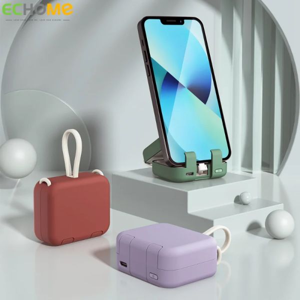Sacs Echome Bank Power Back Clip Battery Ligne Hands Mobile Mobile Power Bank Portable iPhone Battery Case pour Samsung Huawei Charging Bank