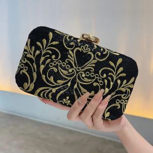 Sacs Elegant Broidered Evening Sac, Dinder Clutch Purse, Sac de banquet formel pour femmes pour cocktail de bal de fête de mariage