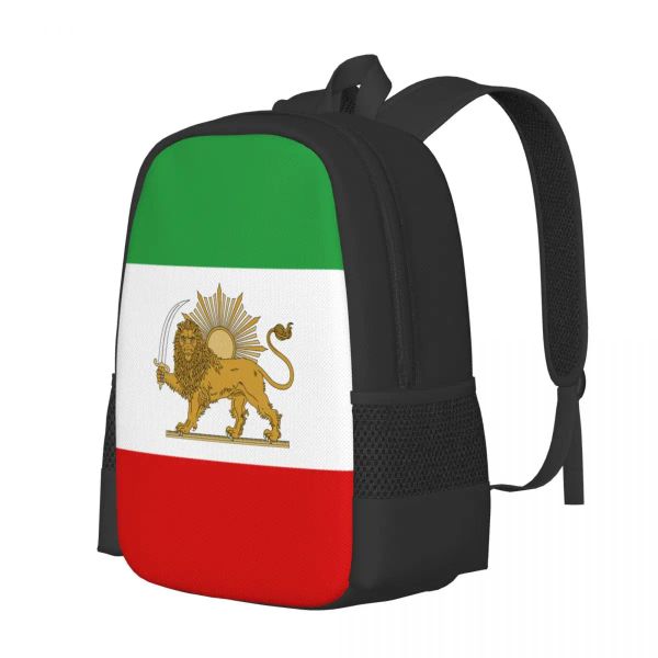 Bolsas emblema de Irán Lion y Sun Flag Mochila Middle School Student Schoolbag Casual Back Pack Bag Travel Backpack Unisex