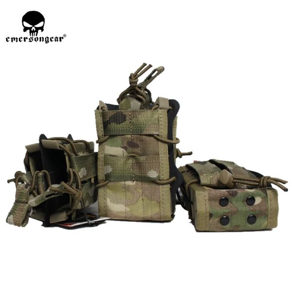 Bolsas Emerson Doble modular Modular Magazine Pouch Utilidad del ejército militar Molle EM6035 Black MC ATFG AOR1 AOR2 KH FG Mr Hunting Bags