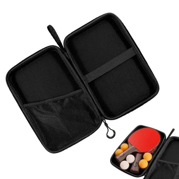 Bolsas EVA de fibra de carbono para raqueta de tenis de mesa, bolsa de Ping Pong, cubierta de murciélago para tenis de mesa, fundas de paleta de gran capacidad con bolsillo con cremallera para deportes