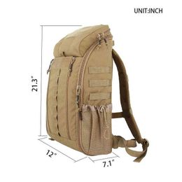 Sacos EXCELENTE ELITE SPANKER Outdoor MOLLE Camo Mochilas TwoWay Zipper Nylon Mochila Caça À Prova D 'Água Mochila de Primeiros Socorros W22