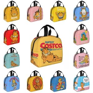 Sacs fantasy Costco Cartoon Cat Sac à lunch isolé pour les femmes portables pour lunch thermique à billetterie pique-nique école de voyage Sacs de nourriture