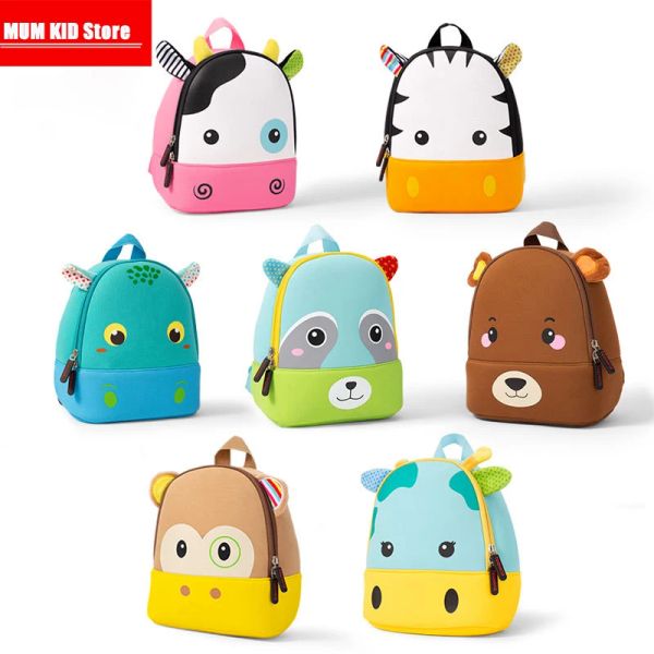 Bolsas de moda para niños bolsas escolares 3d biomimética animal niños mochila de niños kindergarten boys and girls school bols