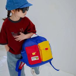 Sacs Fashion Kids Backpack Kindergarten pour enfants Babes Babies Babes Book Book 2023 New Contrast Color Boys 'Backpack Girls' Backpack