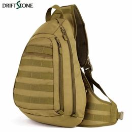 Bolsas Campo Táctico Pecho Sling Pack Deporte al aire libre A4 Un solo hombro Hombre Big Large Ride Mochila de viaje Bolsa Táctica avanzada