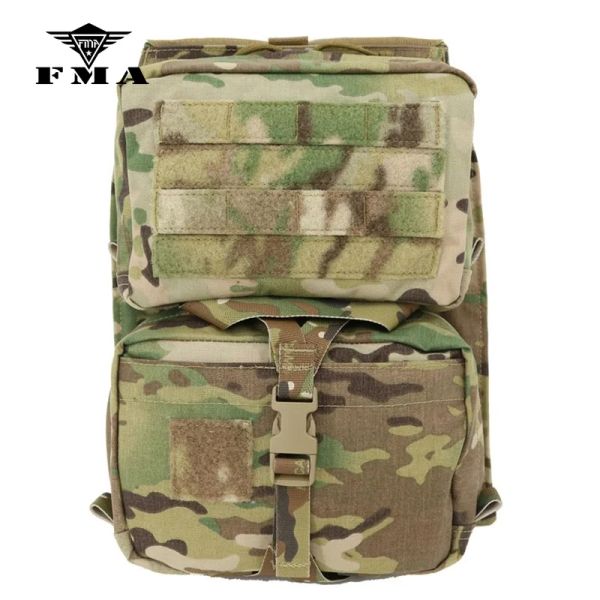 Sacs FMA Multicam 500D Cordura, sac d'hydratation de chasse tactique, panneau arrière d'assaut attaché, sac Molle pour porte-plaque