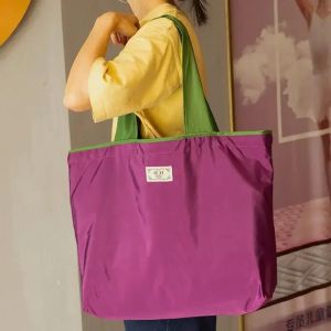 Bolsas de compras plegables bolsas de viaje de gran capacidad aficionado al agua bolsas de compras portátiles con bolsas de supermercado para el hombro