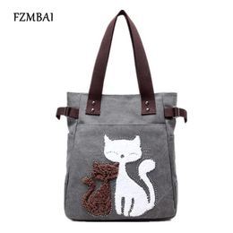 Sacs Fzmbai Women Handbag Tolevas Sac avec mignon appliques pour chats portables pour femmes de la mode, petits sacs