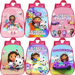 Bolsas mochilas de la escuela muñeca de gabby kids kawaii rosa bolsas de libros de libros de niños de kindergarten niña mochila primaria regalos