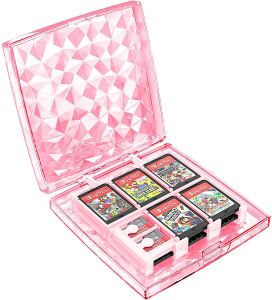 Tassen Game Card Case Compatibel met Nintendo Switch Games, 12 slots opbergdoos met 2 SD-kaartenhouder NS Diamond Pattern