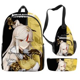 Sacs Genshin Impact Sac à dos Sacs scolaires BEELZEBUL AYAKA XIAO GARPS Girls Étudiants adolescents Cosplay Anime ordinateur portable Sacs de voyage sportifs