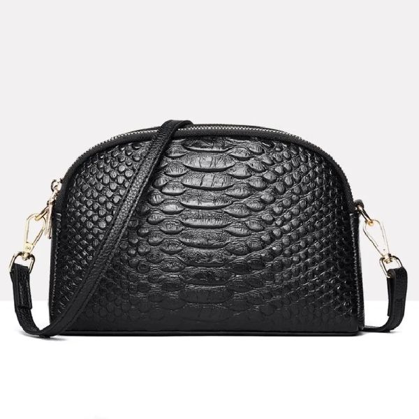 Sacs sacs coquilles en cuir authentiques Crocodile Modèle pour femmes sacs de main de luxe Luxur