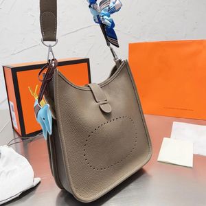 Tassen echte lederen schoudertassen vrouwen ontwerper modezak chocolat taurillon clemence draagtassen cross body hold out opslag handb