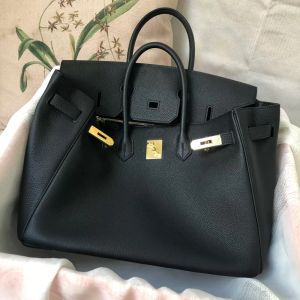 BagS Sac à main en cuir véritable pour femmes, motif litchi, petit sac à main avec serrure en peau de vache, grand sac 25 30 35 40