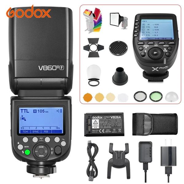 Sacs Godox V860iii Flash pour Canon Sony Nikon Fuji Olympus Panasonic Pentax Ttl appareil photo photographie Speedlight Speedlite Radio Flash