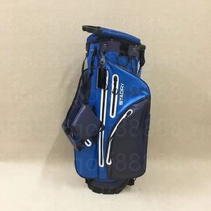 Sacs Golf bleu Stand Bags Clubs de golf Matériau imperméable de grand diamètre et de grande capacité Contactez-nous pour voir les photos avec LOGO