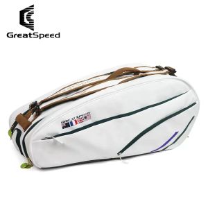 Sacs GreatSpeed 6 Pack Sac de Tennis Badminton Épaule Chaussure Indépendante Warehouse Edition Volets Raquette