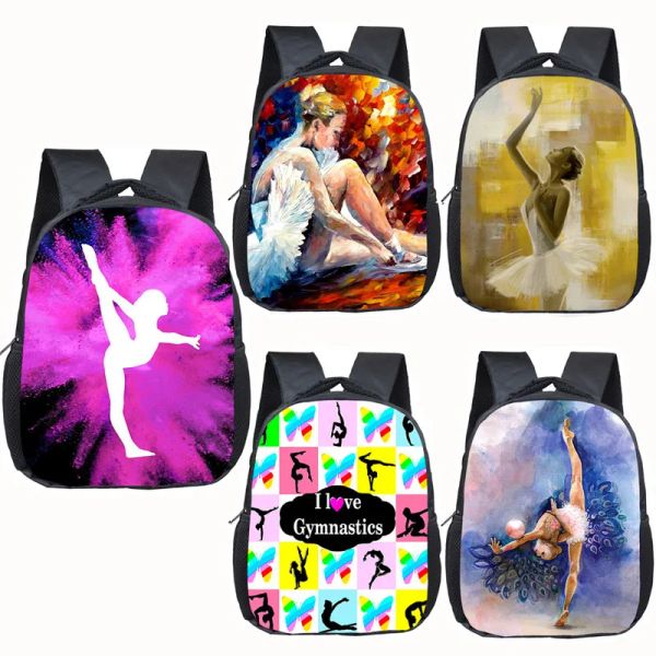 Sacs Gymnastics Ballet Art sac à dos Baby Girls Kindergarten Sac Enfants Sacs Sacs Kid Toddler School Backpack Diaper Live Book Bag Gift