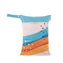 Tassen Happyflute Nieuwe digitale print 30*40 cm 2pocket Wetbag Snapgreep herbruikbare waterdichte cartoonpatroon Wetdry -luiertas