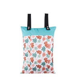 Tassen Happyflute Nieuwe printpul Waterdichte baby Snap hangende dragerzakken voor moeder Stroller Gebruik 40*55 cm dubbele pocket luier natte tas