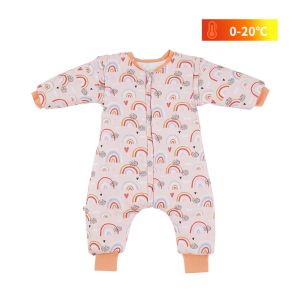 Tassen Happyflute Nieuwe print slaapzak Lange mouw Wintercartoon Verwijderbare split been Baby Dikke katoenen doek Fit 0 ~ 3 -jarige baby