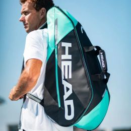 Bolsas Bolsa de tenis de la cabeza Djokovic Tennis Racket Bag Badminton Padel Tennis Raquet Bag 3 6 9 Racquet Tenis Raquete Saco Head Tenis Bolsa