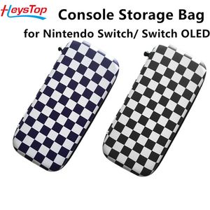 Bolsas HEYSTOP para Nintendo Switch/ Switch OLED Console Bolsa de almacenamiento Tema de juego para tablero de ajedrez Estuche rígido impermeable con 10 ranuras para tarjetas