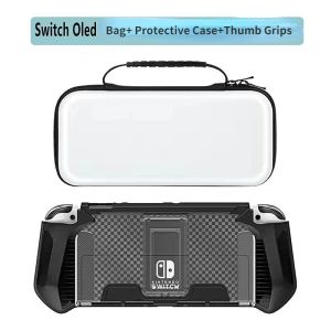 HEYSTOP Étui Nintendo Switch OLED avec support fixe, sac de jeu, étui de protection en TPU compatible avec le modèle Nintendo Switch OLED