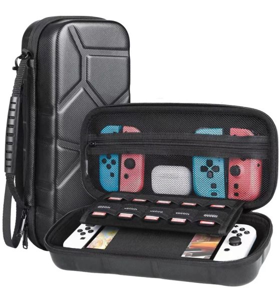 Bolsas de alta calidad, bolsa de carcasa dura portátil, Estuche de transporte, accesorios de viaje, bolsa de tarjeta tipo cartucho para Nintendo Switch/OLED