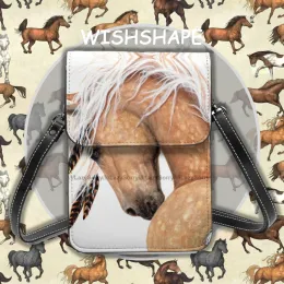 Sacs Horse Horse Sac Gift Aesthetic Mobile Phone Sac en cuir voyage en cuir sacs féminins