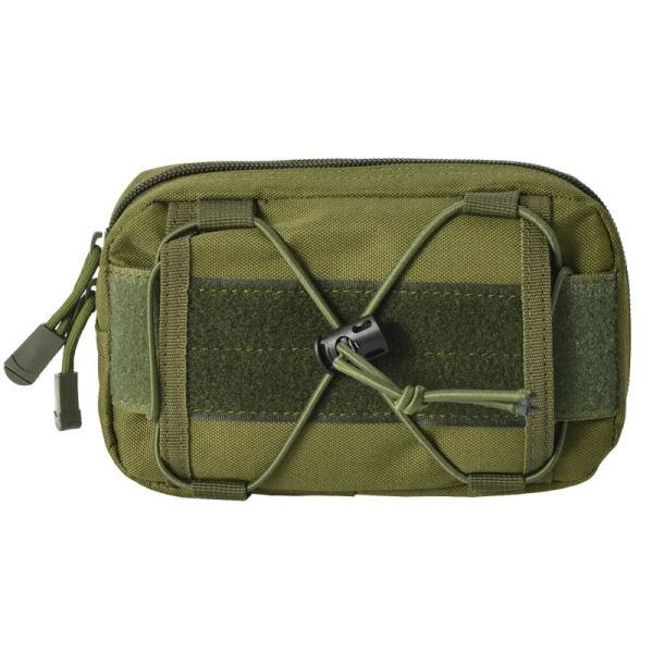 Bolsas Hot Sell Molle Belt Tactical Cell Willing Tools Bag Tools First Aid Pouch de extensión Negra Bolsillo de bolsillo