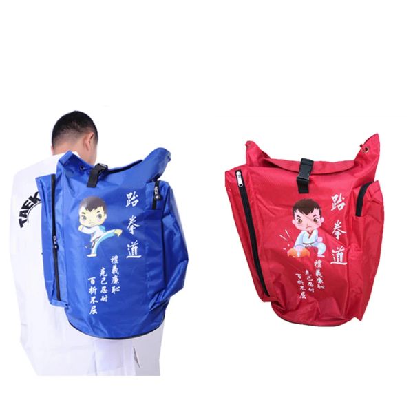 Sacs Hot Taekwondo sac à dos pour enfants pour adulte équipement de sacs de bande dessin animé sac Taekwondo Bag Protecteur Protecteur Blue Red