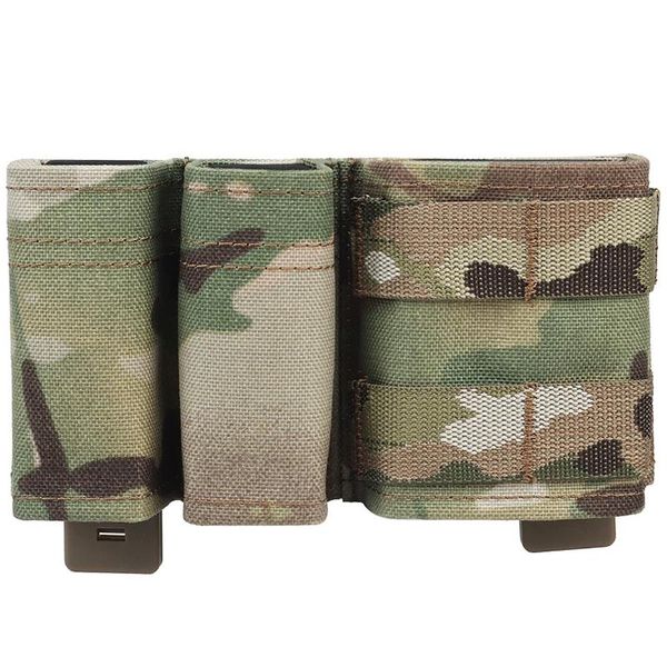 Bolsas IDOGEAR Molle Bolsa de revista táctica FAST Doble 9 mm + 5,56 Bolsa multifunción para deportes al aire libre Caza Accesorios militares para Airsoft