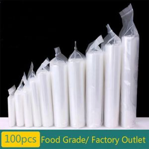 Sacs en Plustop 100pcs / lot Sacs de nourriture en plastique Sac à fermeture éclair sac transparent sacs 12 fils différentes tailles