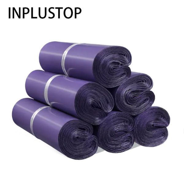 Sacs InPlustop Plastic Clothing Express Sacs Purple Couleur Self Adhesive Transport Transport Mailing Sac Poly Enveloppe Cadeaux Chaussures Pouche