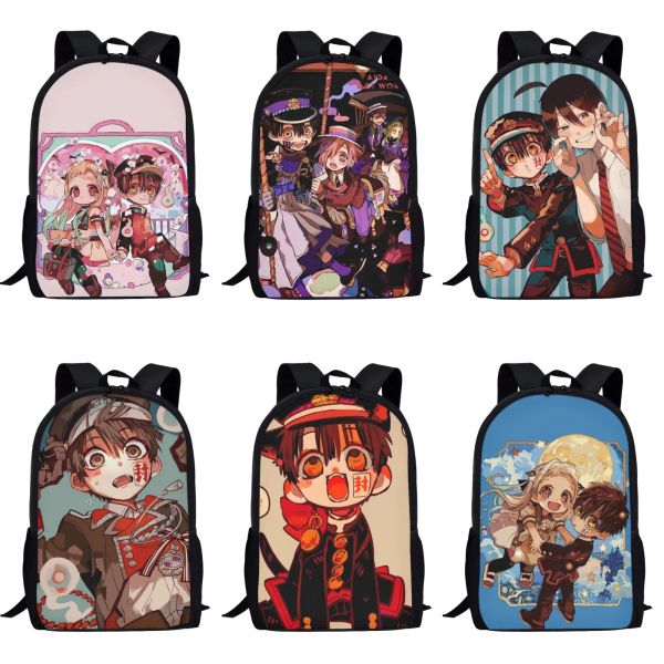Sacs Jibaku Shounen Hanakokun Anime School Sac Simple Style High School Knapsack Bookbags personnalisés pour adolescents Child Mochila