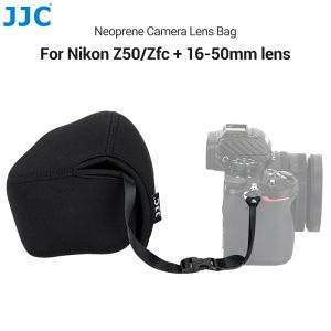 Bolsas JJC Camina de cámara sin espejo Capa de protección de bolsas de cámara neopreno para Nikon ZFC Z50 Fujifilm XS10 con lente de 1545 mm de 1650 mm de 1545 mm