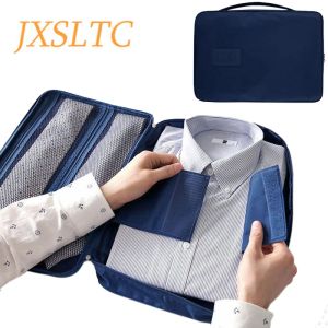 Tassen JXSLTC heren nylon bagage reistassen voor shirt lichtgewicht verpakking Organisator kledingverpakking kubussen bagagekoffer mannelijke tas