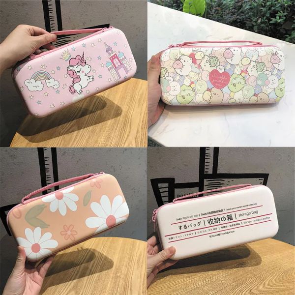 Sacs Kawaii Travel transportant un sac de rangement pour Nintendo Switch ns Oled Game Console Box Cover Cover Cutoon Cartoon Anime Protective Case