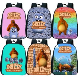 Sacs Kids Grizzy et les Lemmings mini sacs sacs pour tout-petits caricatures caricatures de maternellebags books garçons girls anime scolaires